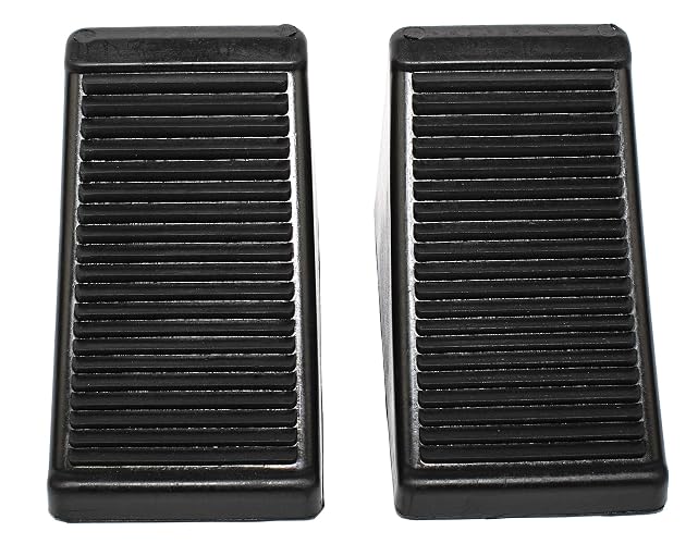 MaxxHaul 50011 Calzas Goma Resistentes Tornillo Ojo Antideslizante Remolque/Caravana/Camión 6.5"x3.7"x4" Pack 2