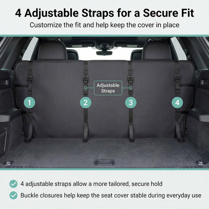 FH Group Funda Universal para Asiento de Automóvil de Banco sólido para reposacabezas Desmontables, Ajuste Universal para Automóviles, Camiones y SUV (Beige/Negro)