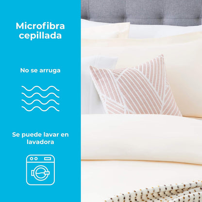 Linenspa Juego de Funda para Edredón de 3 Piezas – Ultra Suave de Microfibra e Hipoalergénico, California King