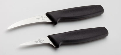 Mercer Culinary Juego de cuchillos para tallar frutas tailandesas, 2 pulgadas y 2.5 pulgadas, negro