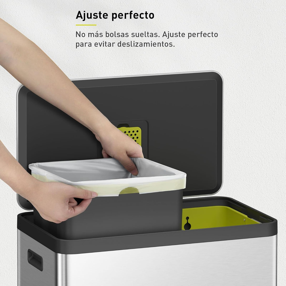 EKO Bolsas de Basura Tamaño E. 25-35 Litros. 80unidades. Caja dosificación fácil. Compatible con bote de basura EKO, uso en cocina, doméstico, extrafuertes, con cordón