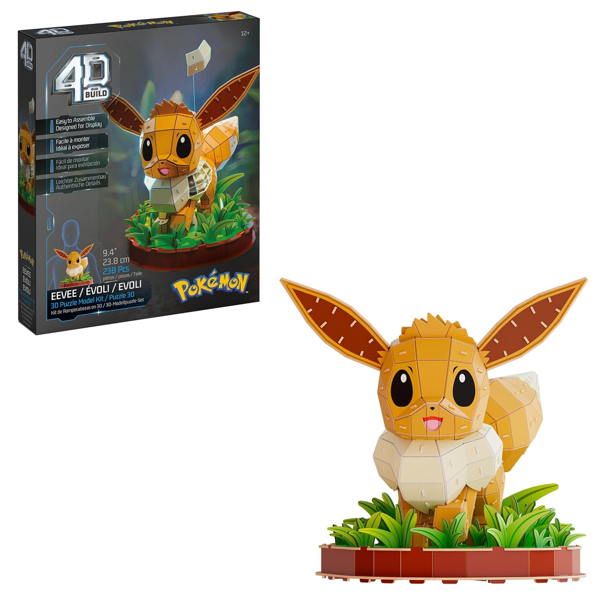 4D Build Kit de Modelo 3D Armable Pokémon, 612 Piezas - Eevee
