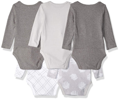 Hanes Flexy 5 Pack Long Sleeve Bodysuits LeotardoBebitas