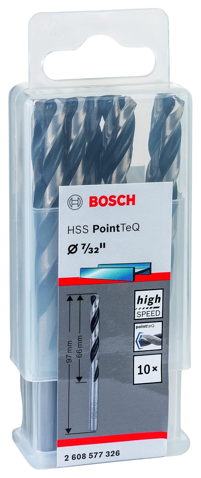 Bosch 2608577326 Broca, HSS Pointteq, 7/32", 10 piezas