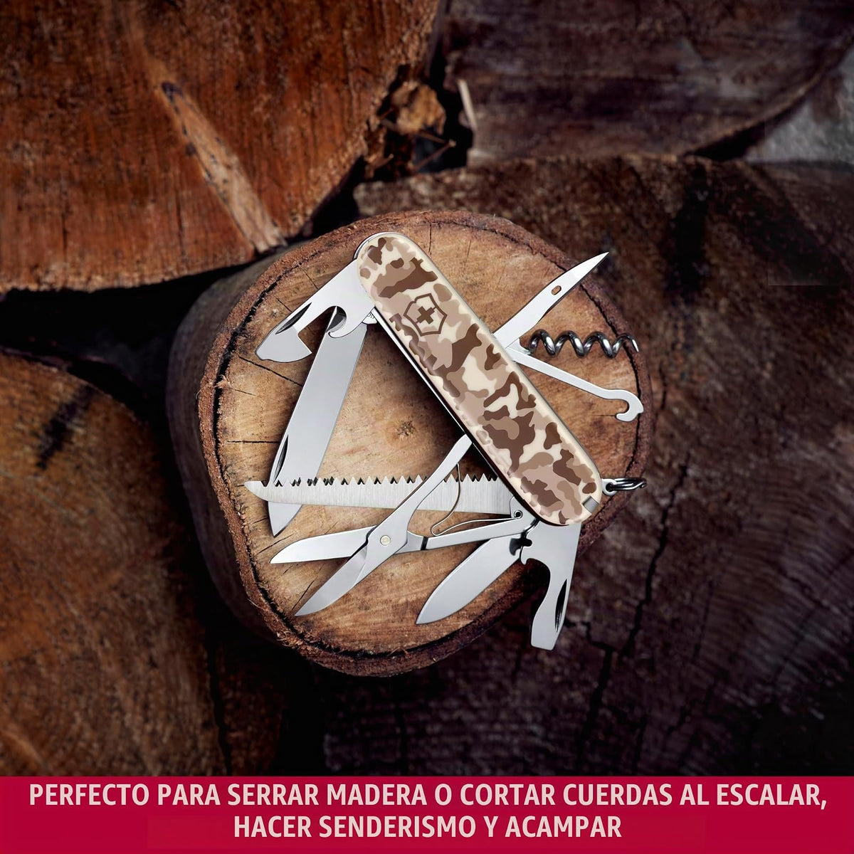 Victorinox Huntsman Camuflaje Desierto, 91 mm, 15 Usos