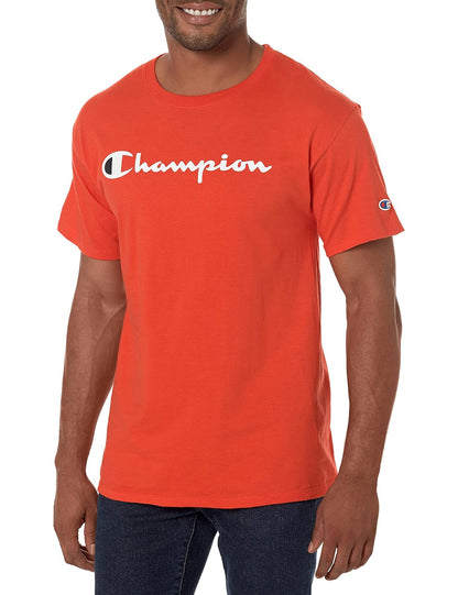 Champion LIFE Playera Cuello Redondo para Hombre - M - Spicy Orange-Y07718