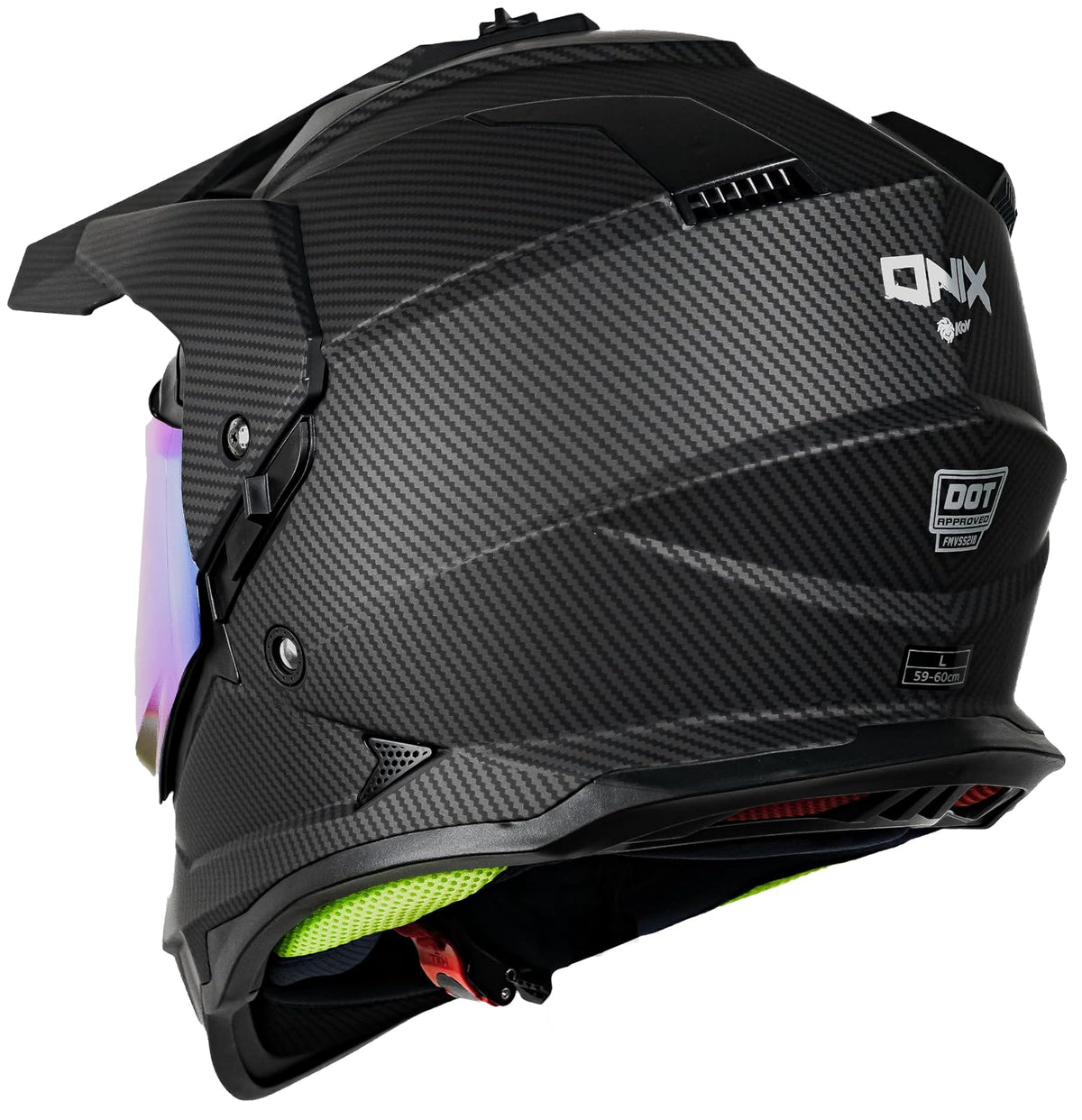 KOV Casco Onix Carbon Negro XXL