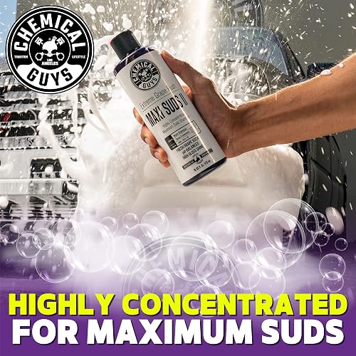 Chemical Guys CWS_1010_64SW Maxi-Suds II Jabón Espumoso para Lavado de Automóviles, Aroma de Uva, 1.89 L, Transparente
