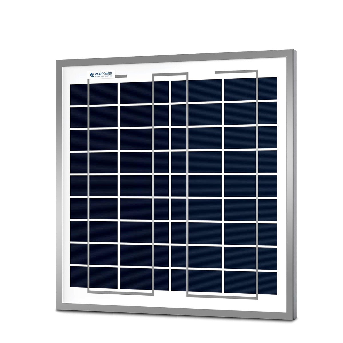 ACOPOWER Módulo de panel solar fotovoltaico policristalino de 15 W, 15 W, 12 V, carga de batería