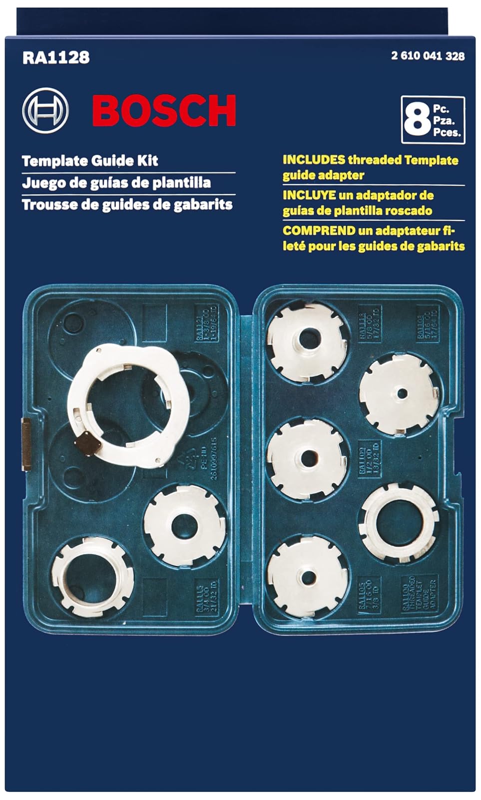 Bosch RA1125 juego de guía de 7 piezas para ruteadora