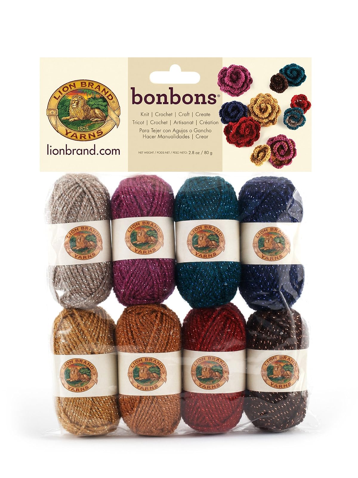 Lion Brand Yarn Company 1 Pieza Bonbons, Party, Multicolor