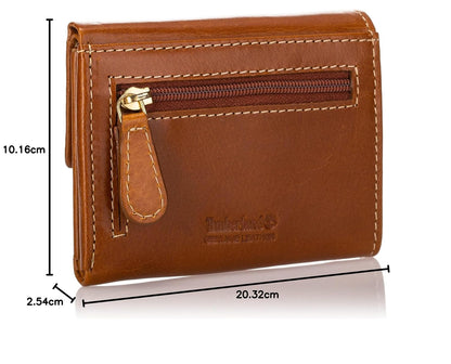 Timberland Cartera de piel para mujer RFID pequeña con índice de presión