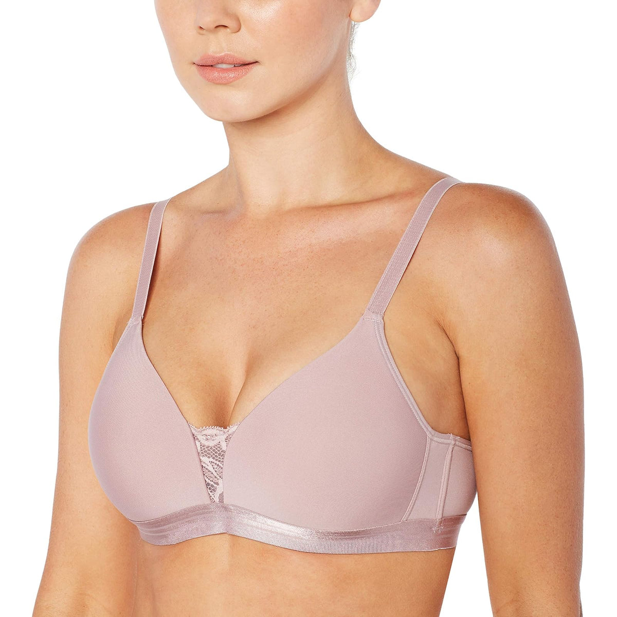 Hanes Brasier sin Varillas Cool Comfort con Encaje - (36) B - Malva