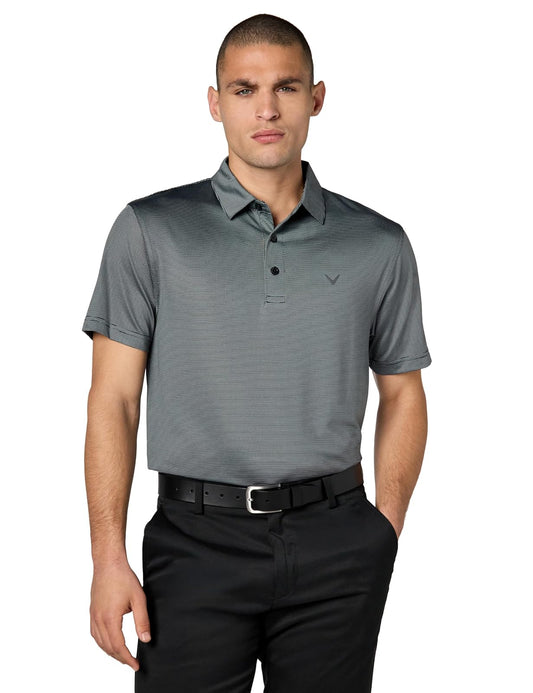 Callaway Polo de Golf de Manga Corta con Rayas Finas para Hombre