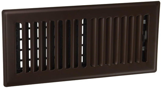 Decor Grates LP410-DKBWN 4-Inch by 10-Inch Louvered Floor Register, Dark Brown
