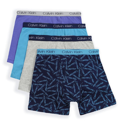 Calvin Klein calzoncillos de algodón para niño, paquete de 4 - Blue Moon Pack - CH