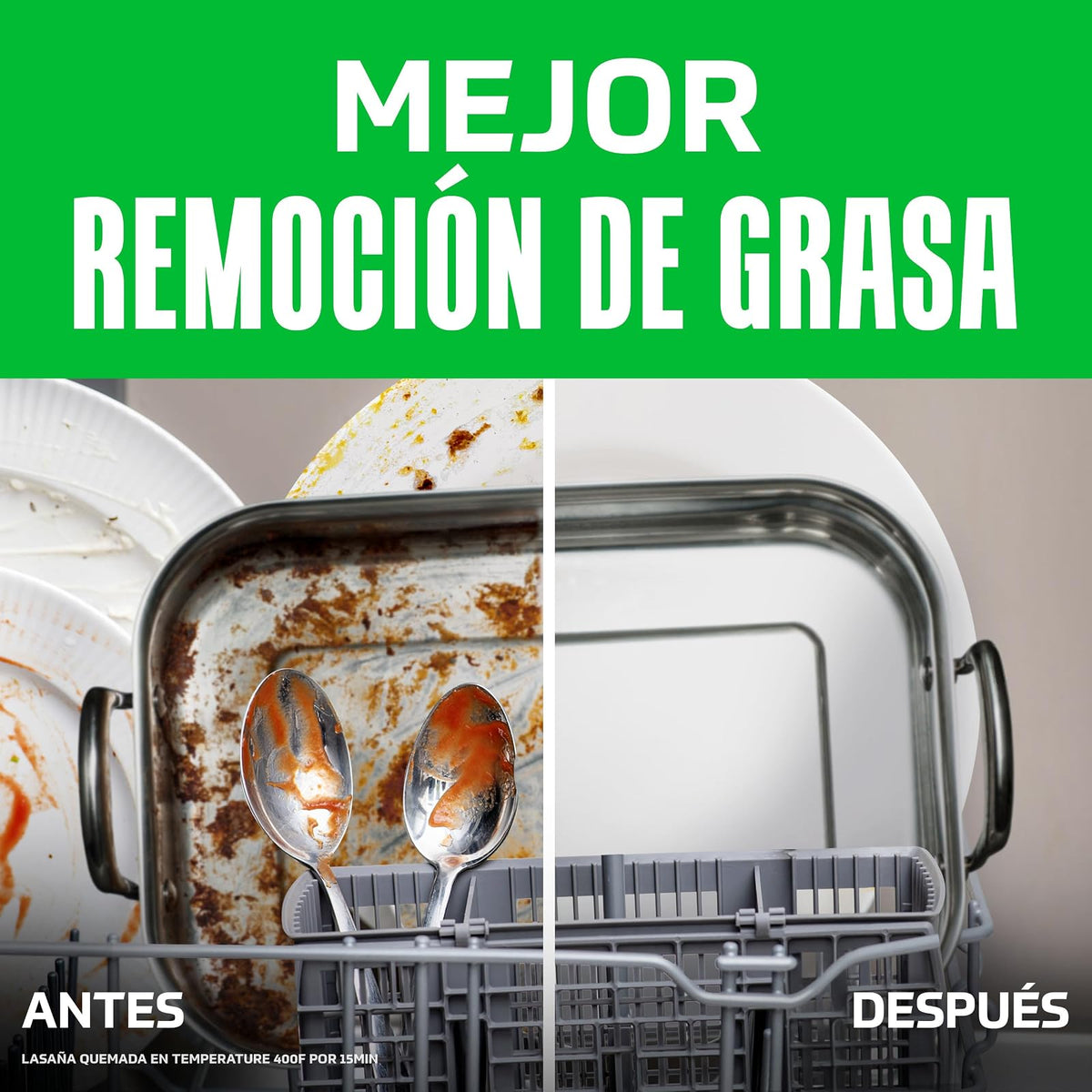 Cascade Platinum Pods Detergente para Lavavajillas, Remueve Comida Pegada Sin PreLavar, 48 Unidades