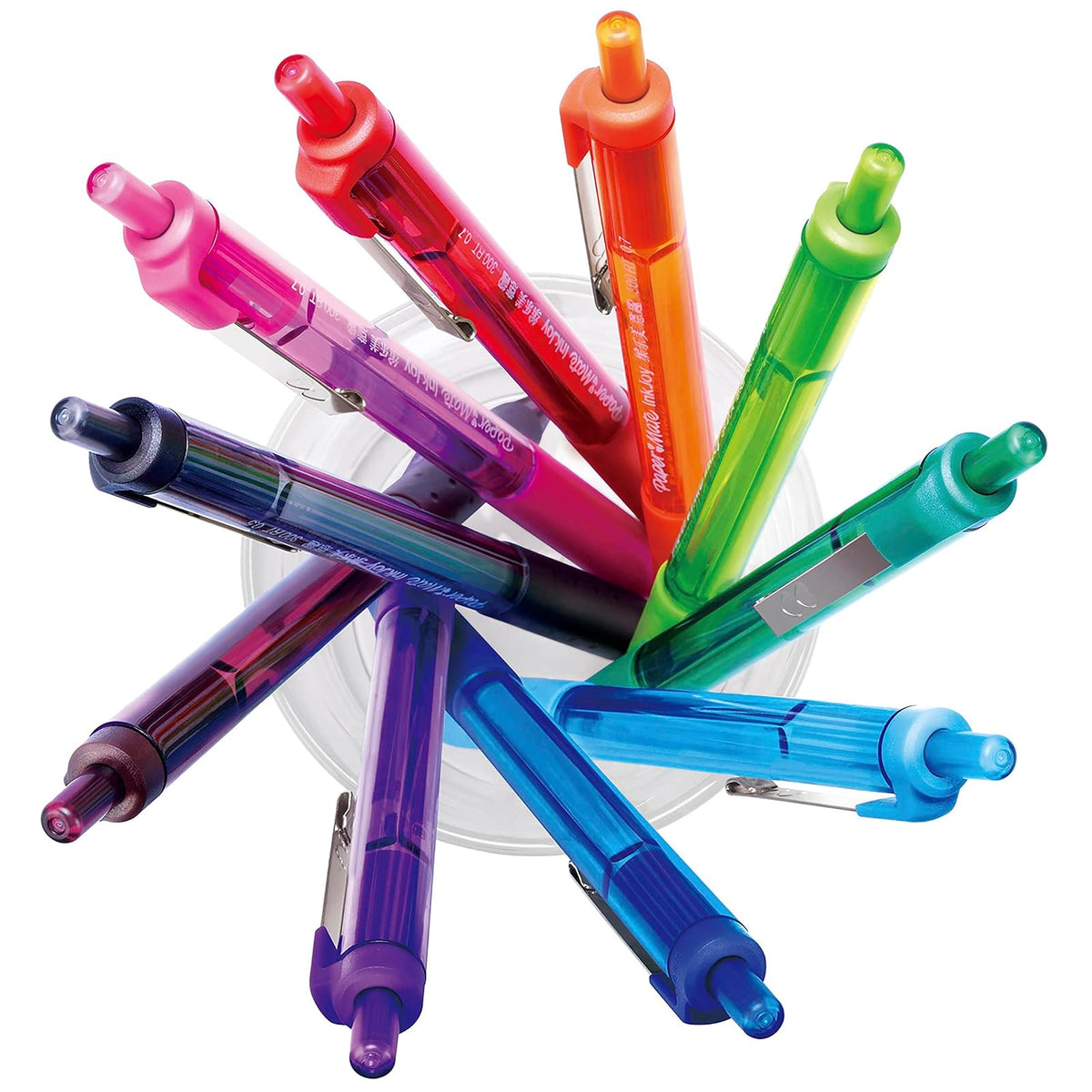 PaperMate InkJoy 300RT Bolígrafos de punta retráctil, punta mediana, Mediano, Assorted (Colorful), Paquete de 24