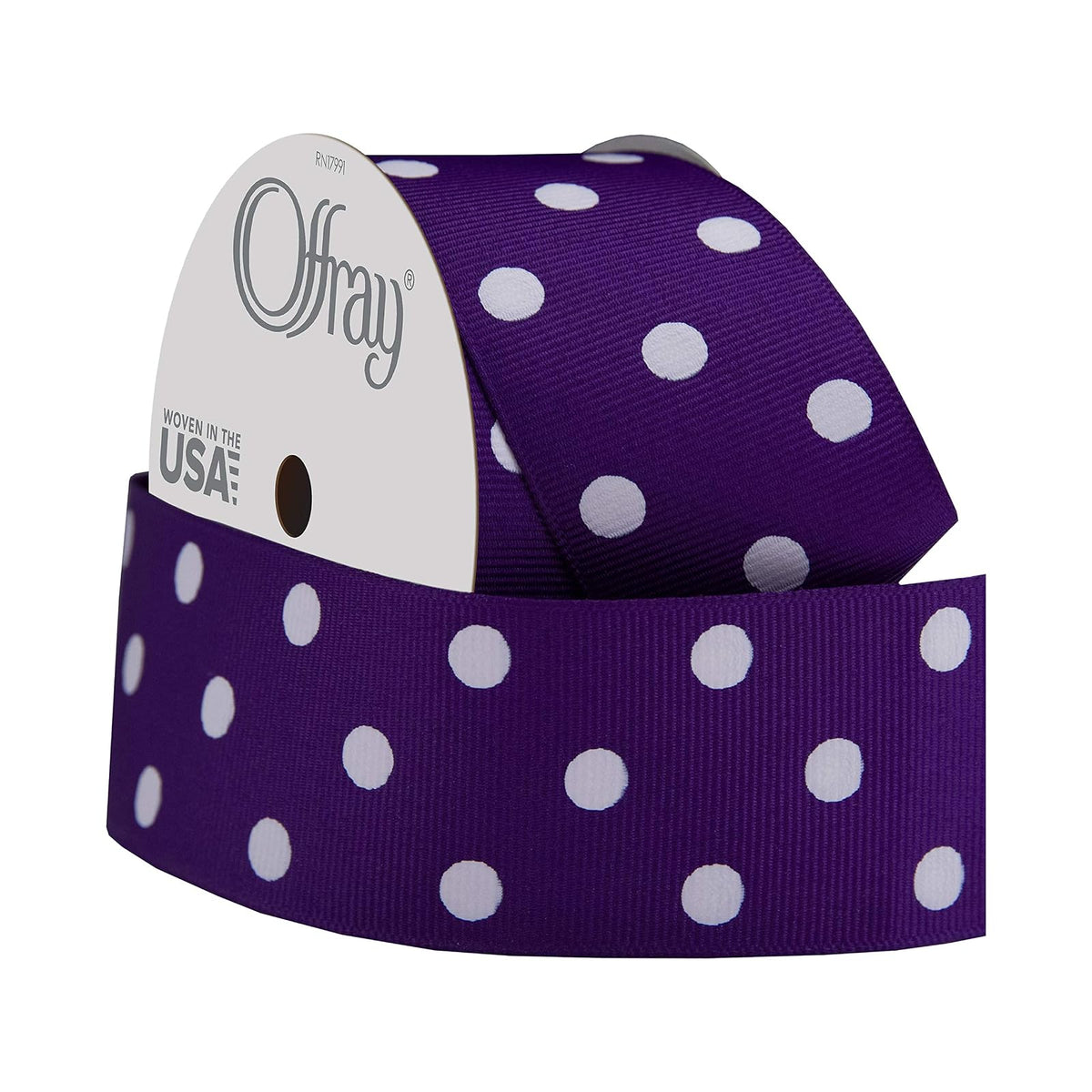 Offray groguén de Lunares Craft Cinta, Básquetbol, Púrpura Real, 1 2" x 9', 1, 1