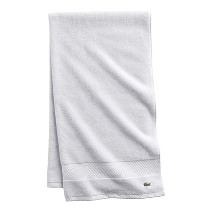 Lacoste Heritage Supima Toalla de Algodón - Bath Towel 30x54 - Blanco