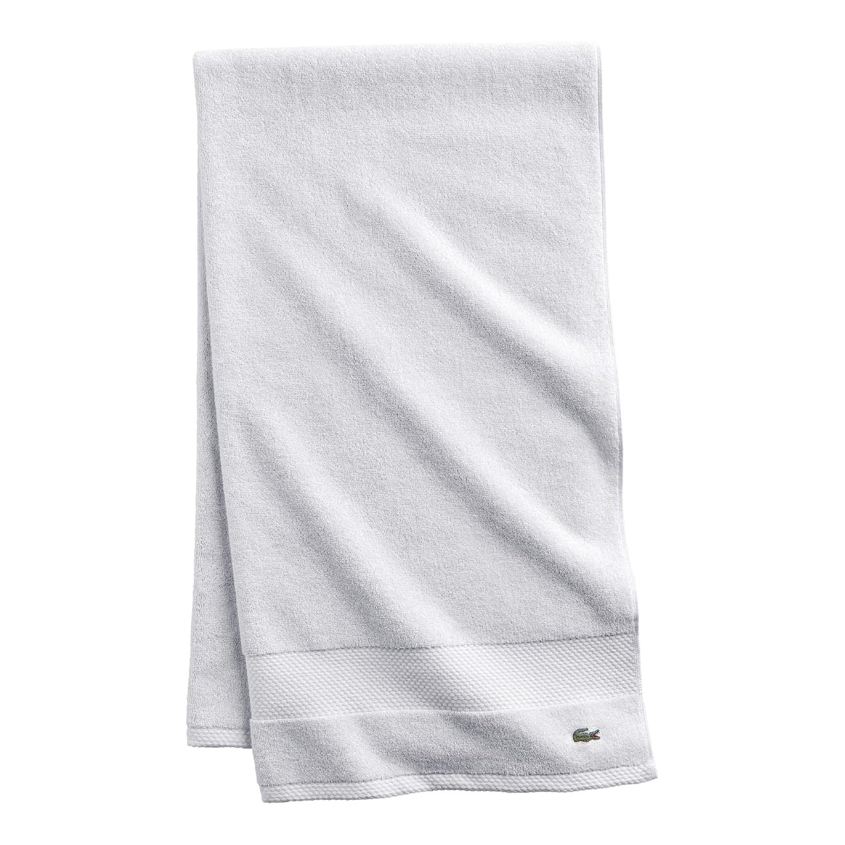 Lacoste Heritage - Toalla de baño 100% algodón Supima (Tela de Mezclilla Ligera, 35 x 70 Pulgadas), Altamente Absorbente y de Secado rápido, Toalla de baño súper Suave de Alta Calidad, Esencial para - Bath Sheet 35x70 - Blanco