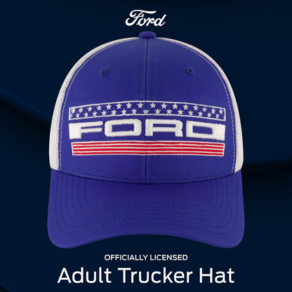 Ford Truck Hat, Logo Mesh Adjustable Baseball Cap with Curved Brim