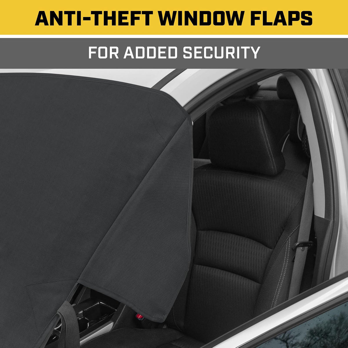 Cat Frost Guard, Toughest Car Windshield Snow Cover for Ice & Sleet, Weatherproof for Winter, Includes Magnetic Anti-Theft, Freeze Protector for Auto Coupe Sedan Truck Van SUV, Wide Size 78"x45" Inch