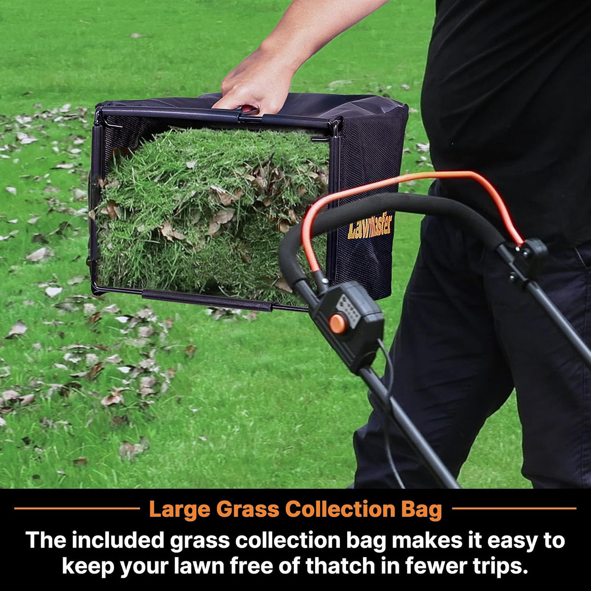 LawnMaster MEB1114K Cortacésped eléctrico con Cable de 15 Pulgadas, 11 amperios