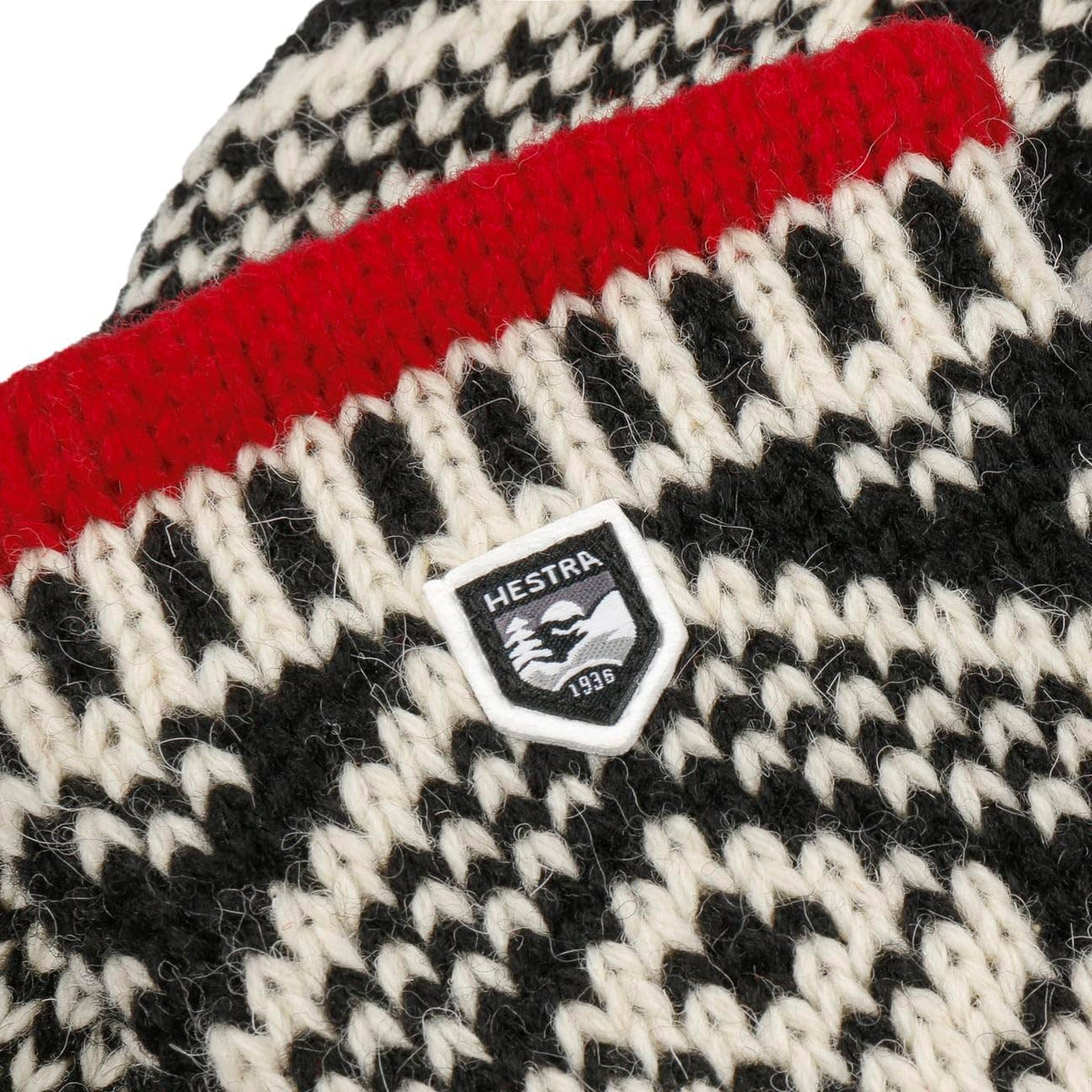 Hestra Manoplas de lana para mujer: guantes de invierno de punto nórdico