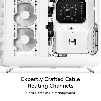 Hyte X50 Modern Performance ATX Mid-Tower - Funda para Juegos de PC, Color Blanco Nieve CS-HYTE-X50G-WW