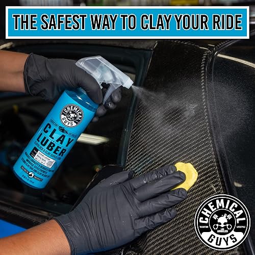 Chemical Guys OG Clay Bar & Lubber Kit Lubricante Sintético, Uso Ligero/Medio, 473 ml (2 Artículos), Amarillo