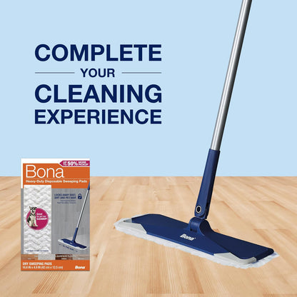 Bona - almohadillas para orejas de barrido para suelos de múltiples superficies – 24 recambios – almohadillas para orejas de microfibra XL resistentes y desechables, que eliminan el polvo, la suciedad