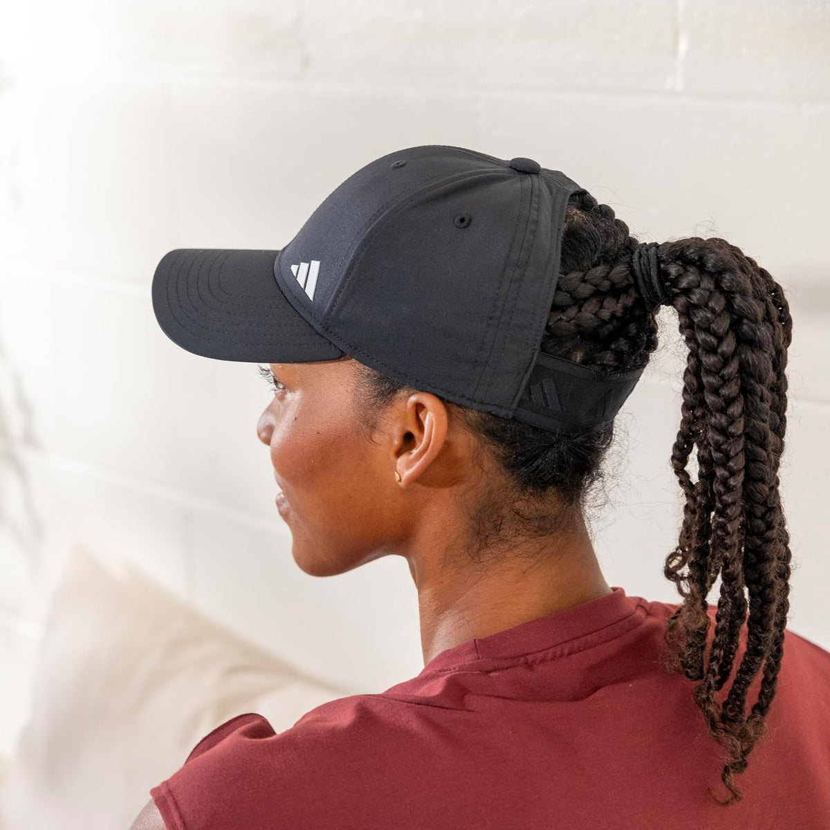 Adidas Backless Ponytail Hat Adjustable Fit Baseball Cap Gorra de béisbol Mujer