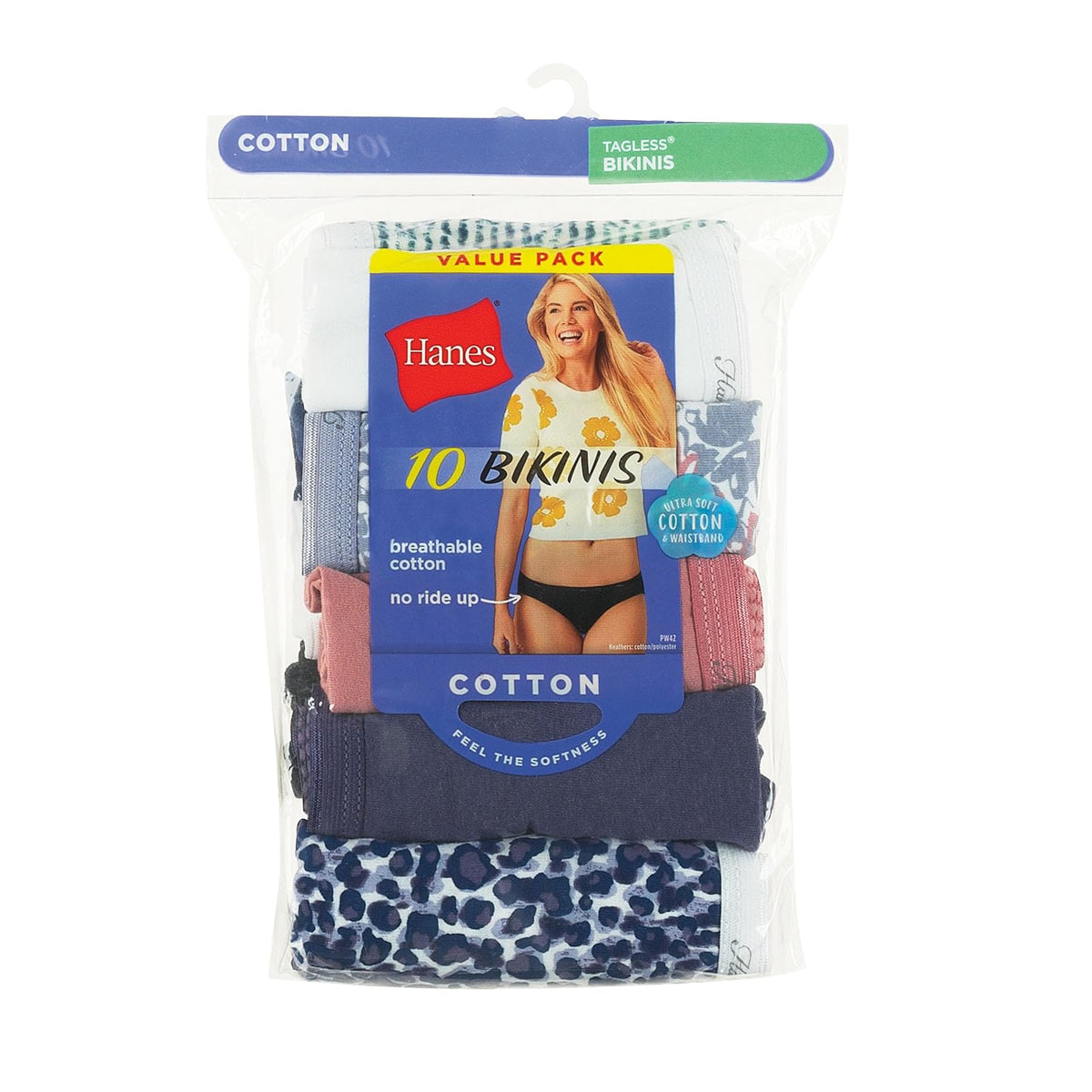 Hanes Women's Cotton Bikini Panty, Assorted, Size