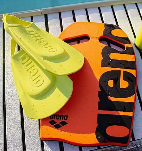 Arena - Aletas Unisex de Entrenamiento de natación Ligeras para Hombres y Mujeres, Aletas de Silicona de Hoja Corta con tacón Abierto
