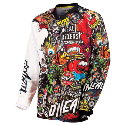 O'NEAL Mayhem Crank Playera para Hombre, Negro/Multicolor, 2XL, 0023-106