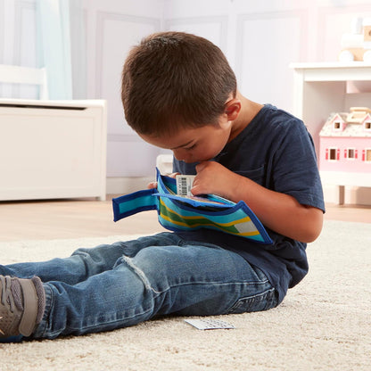 Melissa & Doug Billetera para Simular-Hacer-Gastos, Juguete de Simulación de Compras, más de 40 Piezas