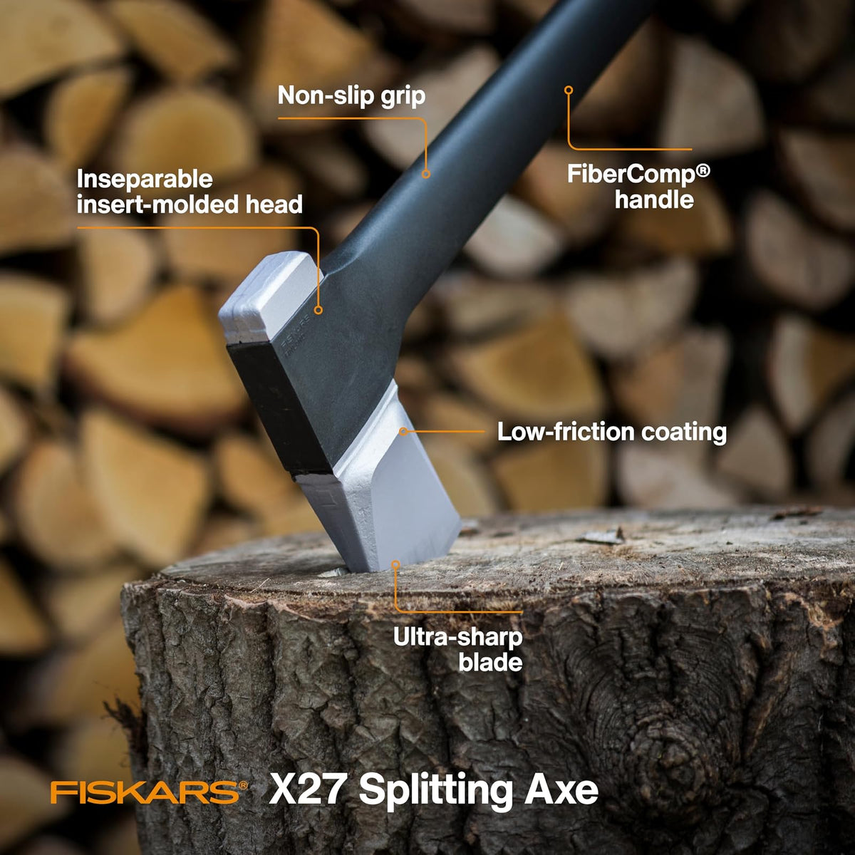 Fiskars X27 Super Hacha División 36 Pulgadas Acero Forjado