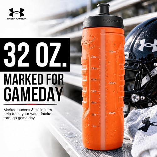 Under Armour - Botellas de agua para apretar, botellas de agua de 32 onzas, botella de agua deportiva lateral con tapa de tiro rápido, hidratación rápida y fácil, botellas de agua para gimnasio,