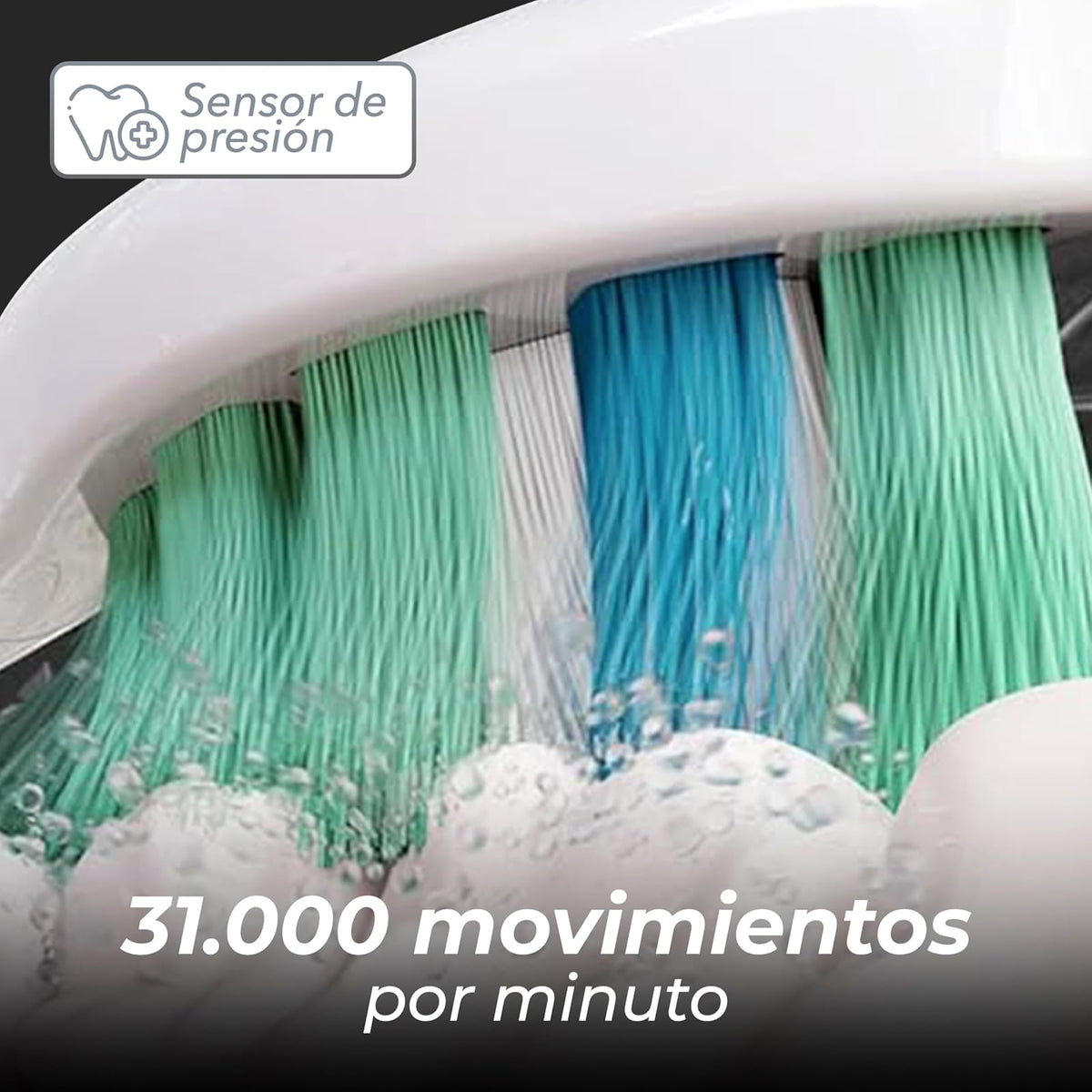 Philips Colgate Cepillo de Dientes Eléctrico SonicPro 30 Tecnología Sónica | 2 Modos de Cepillado, Sensor de Presión, Batería Recargable, Estuche de Viaje