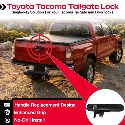 Pop & Lock PL5400 - Candado manual para portón trasero con tecnología de código de pernos para Toyota Tacoma