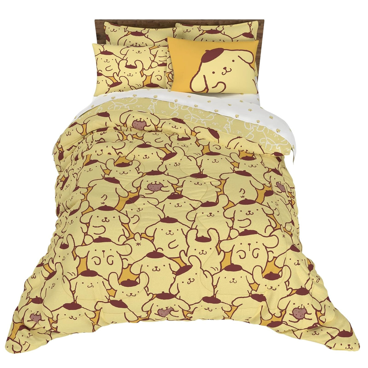 Franco Pokémon Juego de Ropa de Cama, 7 Piezas, Tamaño Matrimonial - 7 Piece Full Size - Pompompurina