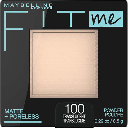 Maybelline Fit Me Matte + Poreless Maquillaje en Polvo - 8.5 g (Paquete de 1) - Translucent
