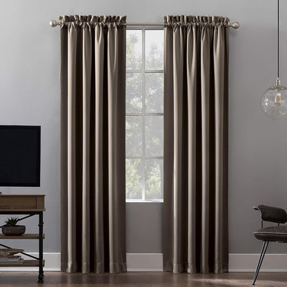 Sun Zero Oslo Panel de Cortina Blackout con Ojales - 132.1An x 241.3Al cm (1 Paneles) - Gris pardo