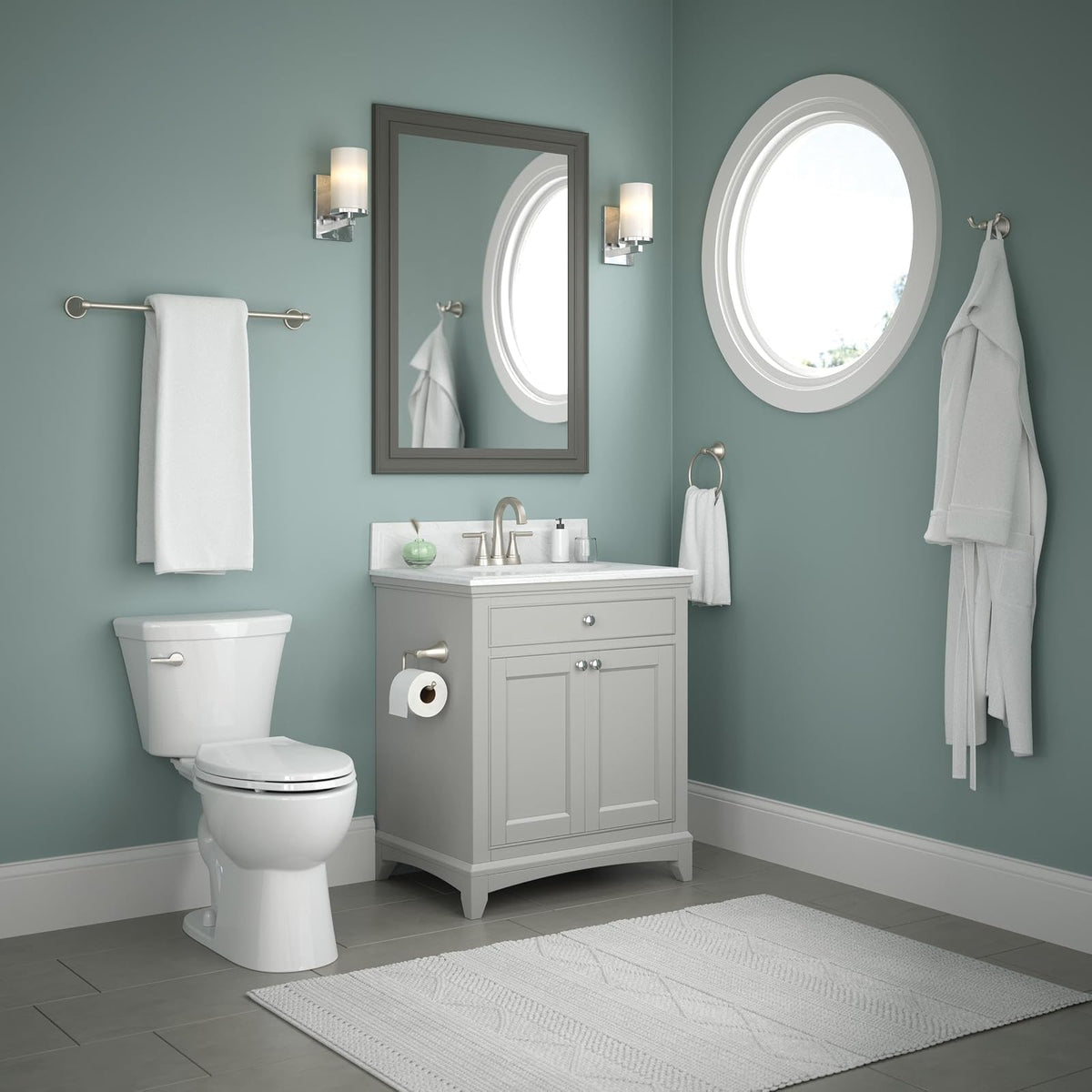 Delta Faucet Becker (1 unidad) Gancho para toalla/bata para baño, SpotShield níquel cepillado, montado en la pared BCK35-DN