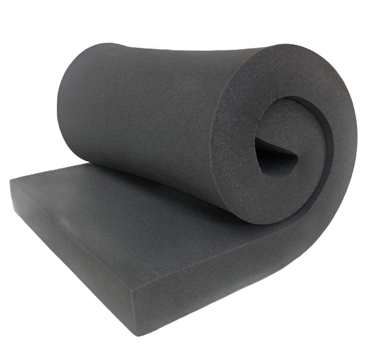 AKTRADING CO. CertiPUR-US - Cojín de Goma de carbón Certificado (reemplazo de Asiento, Acolchado de Espuma, Hoja de tapicería acústica) - 1 Alto x 24 Ancho x 72 Largo