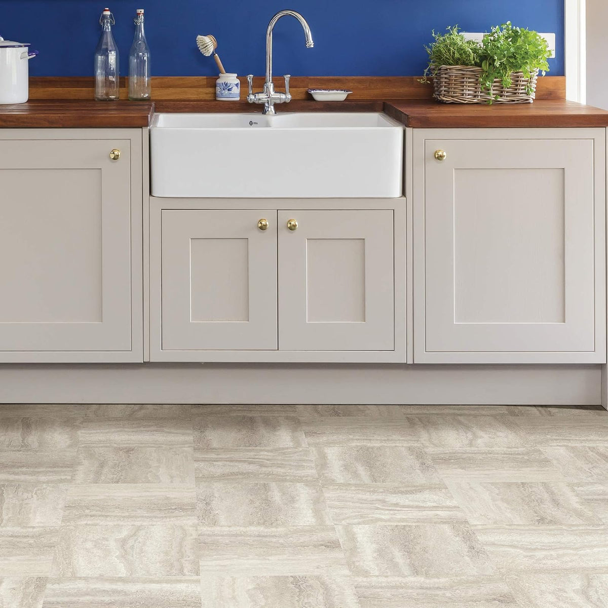 FloorPops FP3327 Platinum Peel & Stick - Azulejos de piso para despegar y pegar, color gris, 12 x 12 pulgadas