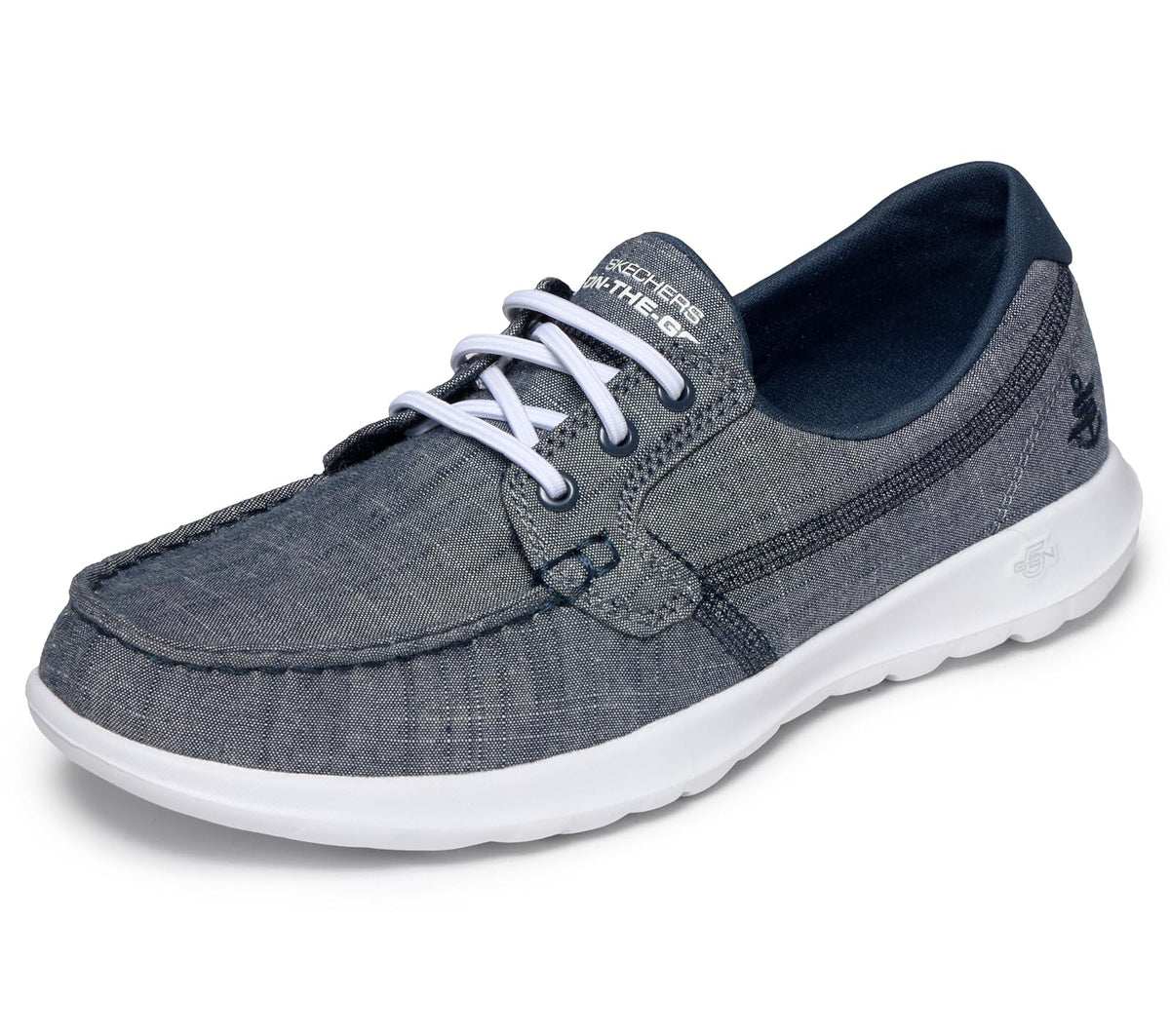Skechers Go Walk Lite-15433 - Zapatos náuticos para Mujer - 24.5 cm - Marino