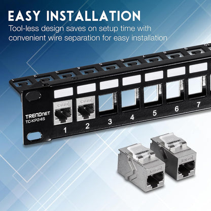 TRENDnet Cat6A RJ45 Keystone Acoplador en línea Keystone Jack, Paquete de 6, TC-KC06C6A, Conector Keystone Hembra a Hembra para Placas de Pared y Paneles de conexión Keystone Blindados en Blanco,