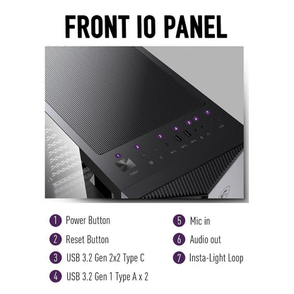 msi MPG GUNGNIR 111R Gabinetes para Computadora de Escritorio, Negro